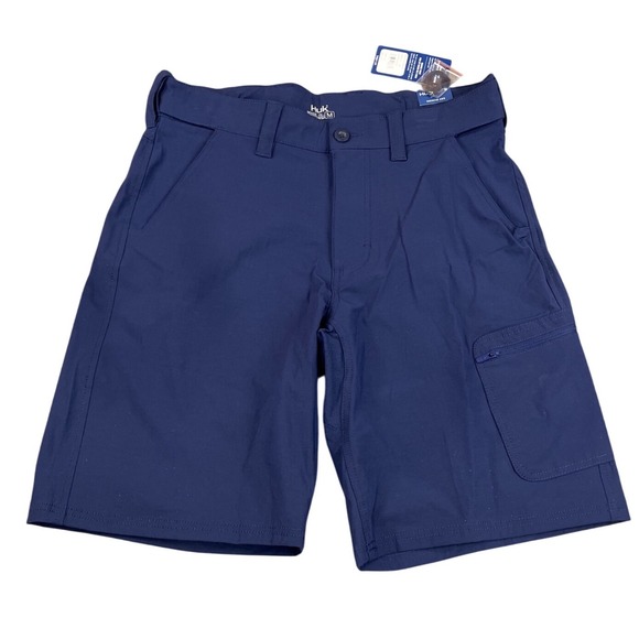 Huk Below The Knee 10.5" Inseam Shorts Mens Size M Blue Fishing NWT - Picture 1 of 4